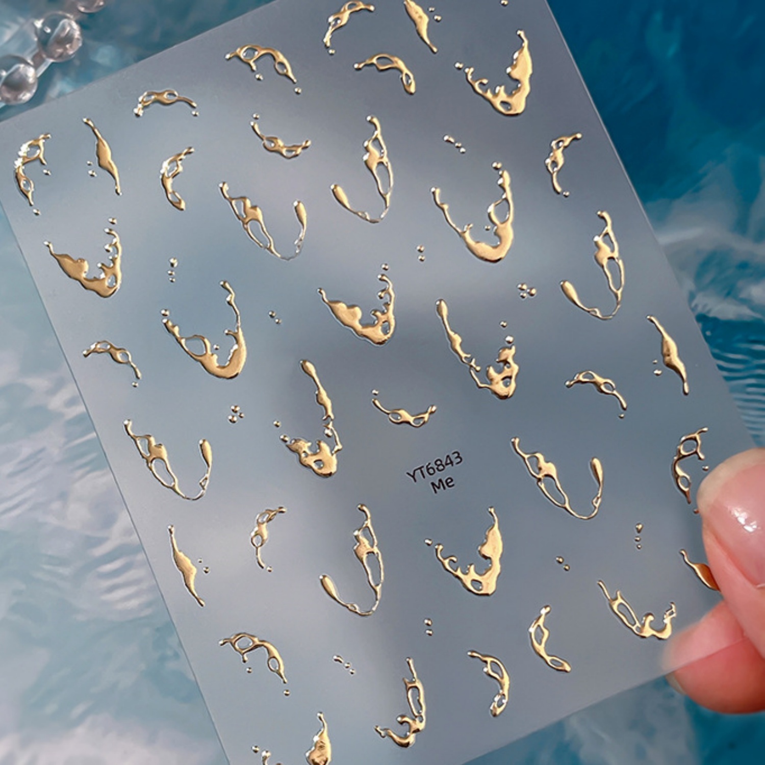 Autocollant 5D pour Nail Art E - Gold Foil Flakes avis et prix