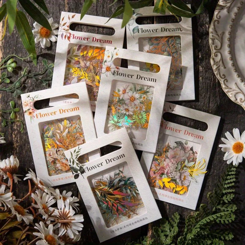 Autocollants floraux vintage,  - Gold Foil Flakes avis et prix