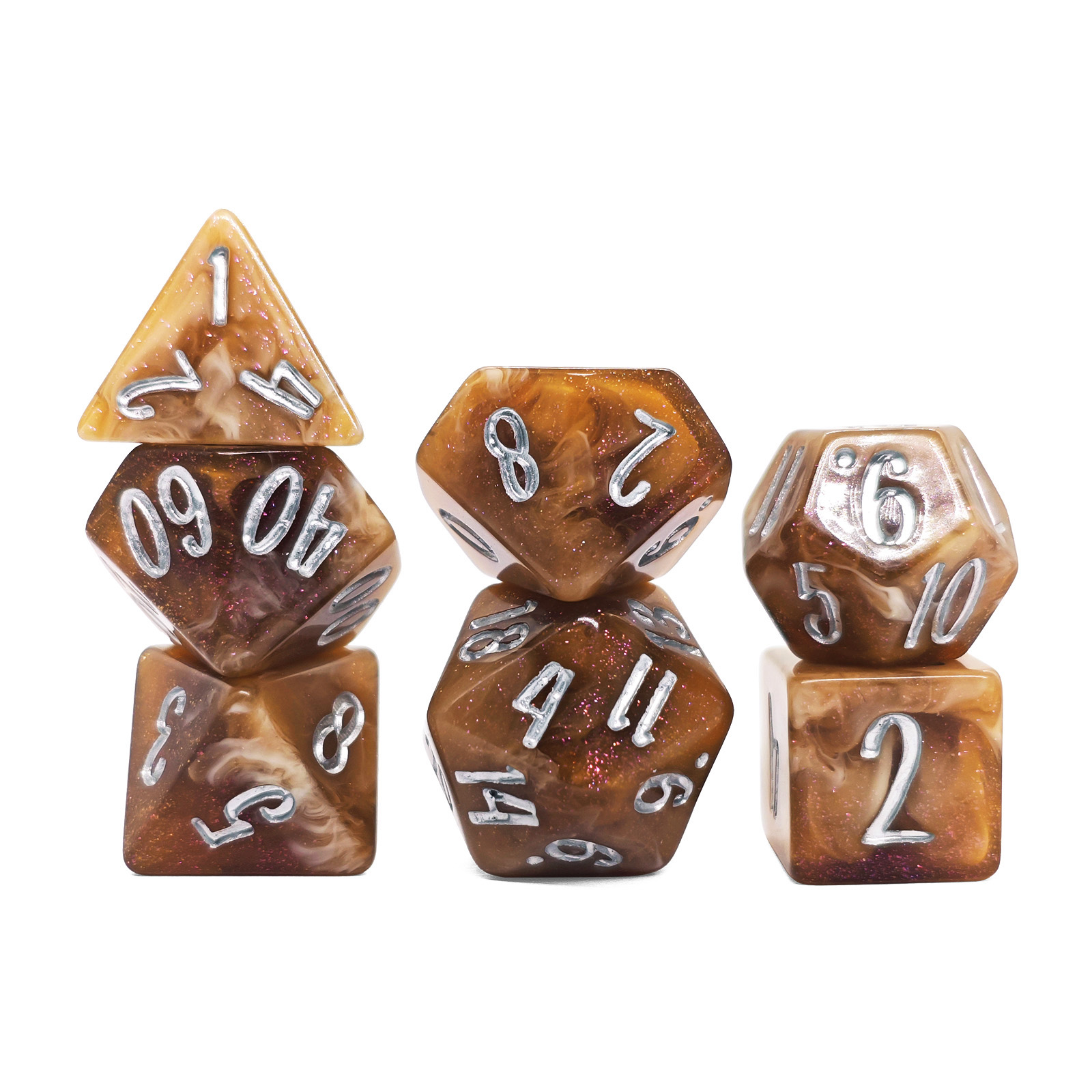 Ensemble de dés polyédriques e - Resin Glitter Pack avis et prix