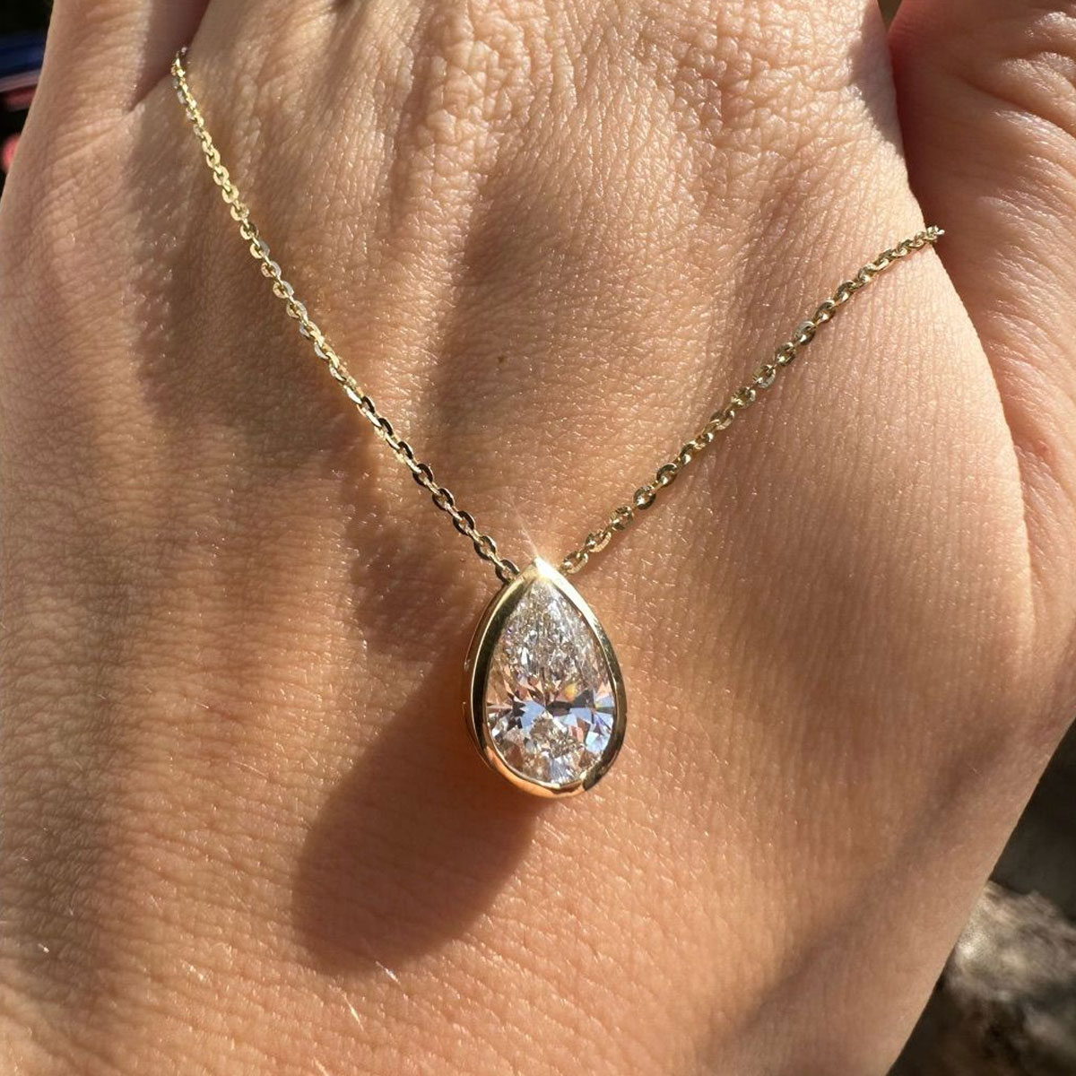 Collier pendentif solitaire en - Bezels Set Pendant avis et prix