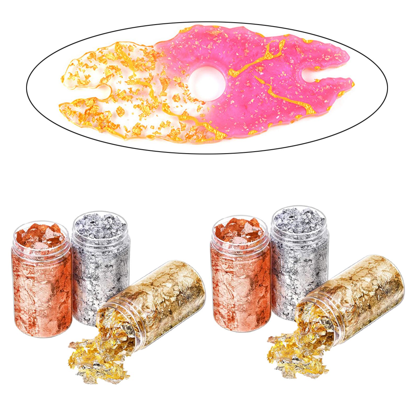 6 autocollants pour ongles en  - Gold Foil Flakes avis et prix