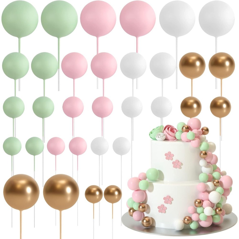20 pièces, boules de gâteau d' - Gold Foil Flakes avis et prix