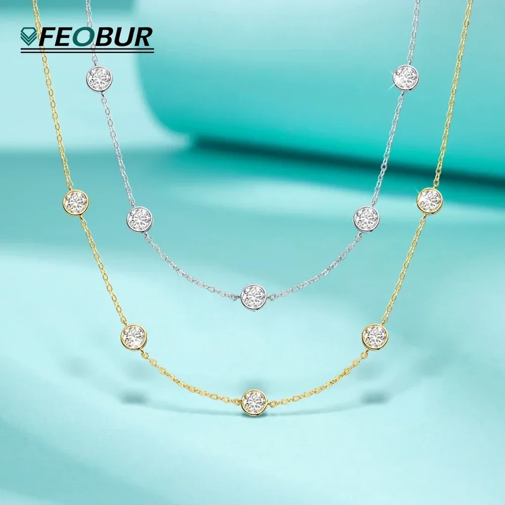 Collier Moissanite certifié GR - Bezels Set Pendant avis et prix
